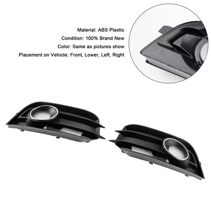 2PCS Fog Light Grille Front Bumper Grill Cover Fit Audi A1 8X 2011-2014