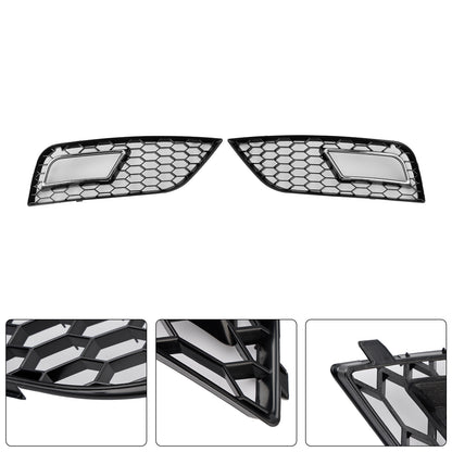 Honeycomb Style Fog Light Cover Fit Audi A4 B8.5 2013-2015 Standard Bumper