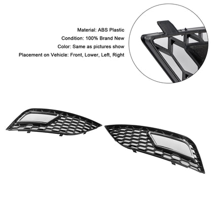 Honeycomb Style Fog Light Cover Fit Audi A4 B8.5 2013-2015 Standard Bumper