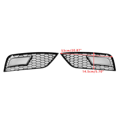Honeycomb Style Fog Light Cover Fit Audi A4 B8.5 2013-2015 Standard Bumper
