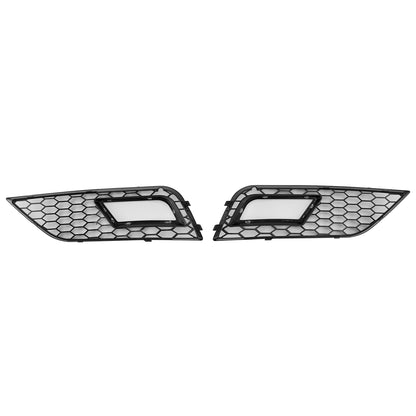 Honeycomb Style Fog Light Cover Fit Audi A4 B8.5 2013-2015 Standard Bumper