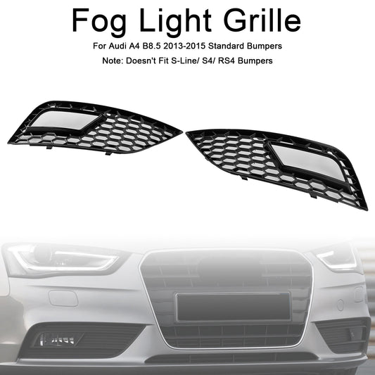 Black Honeycomb Fog Light Cover Fit Audi A4 B8.5 2013-2015 Standard Bumper