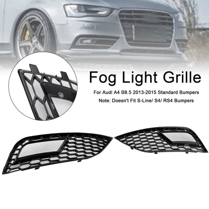 Black Honeycomb Fog Light Cover Fit Audi A4 B8.5 2013-2015 Standard Bumper