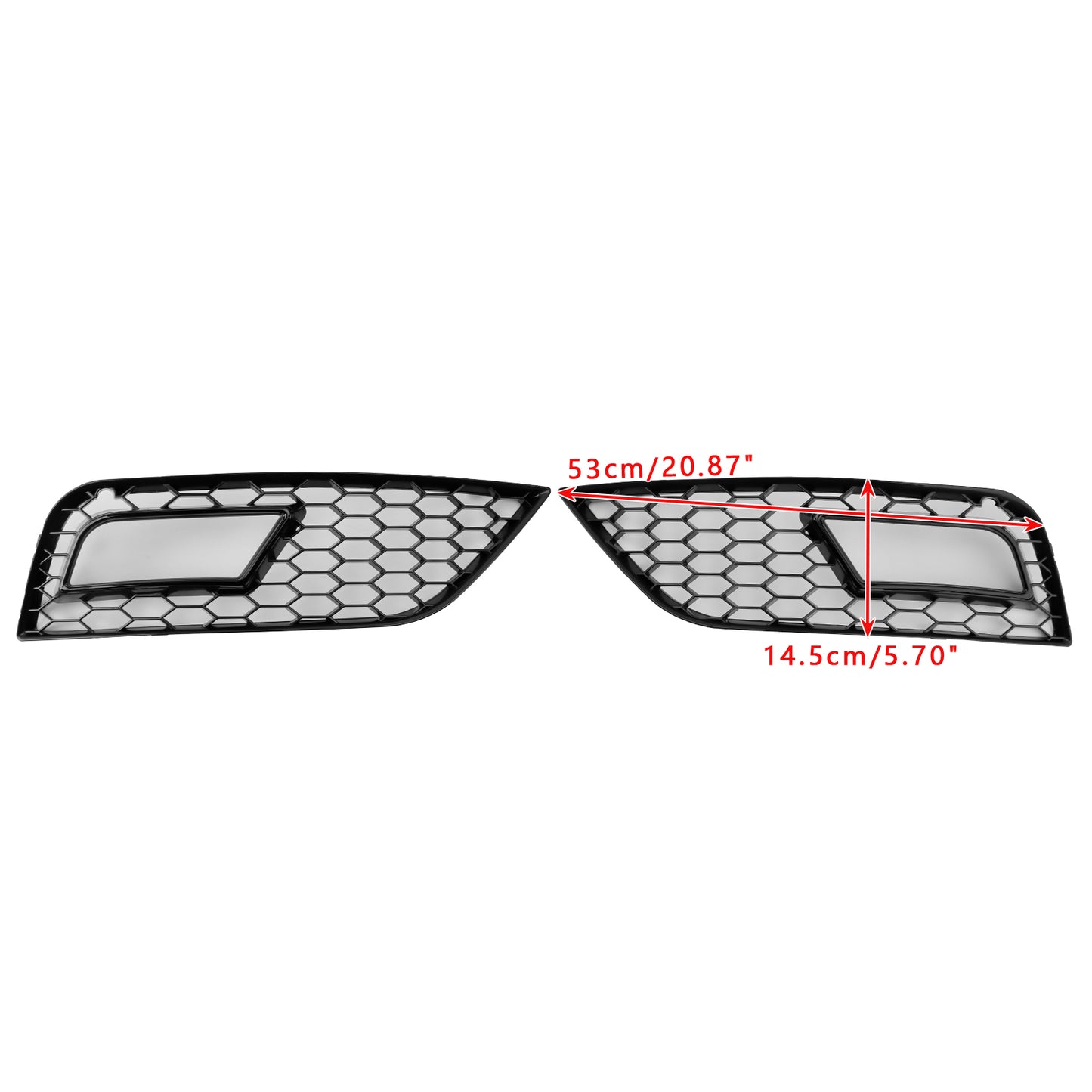 Black Honeycomb Fog Light Cover Fit Audi A4 B8.5 2013-2015 Standard Bumper