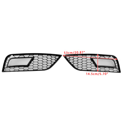 Black Honeycomb Fog Light Cover Fit Audi A4 B8.5 2013-2015 Standard Bumper