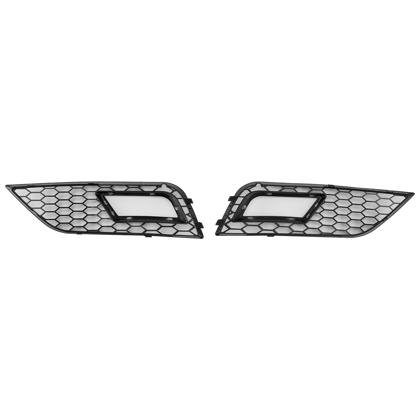 Black Honeycomb Fog Light Cover Fit Audi A4 B8.5 2013-2015 Standard Bumper