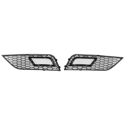 Black Honeycomb Fog Light Cover Fit Audi A4 B8.5 2013-2015 Standard Bumper