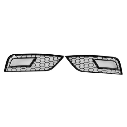 Black Honeycomb Fog Light Cover Fit Audi A4 B8.5 2013-2015 Standard Bumper