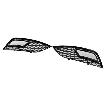 Black Honeycomb Fog Light Cover Fit Audi A4 B8.5 2013-2015 Standard Bumper