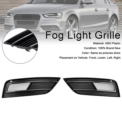 S4 Style Fog Light Cover Grille Fit Audi A4 B8.5 2013-2015 Standard Bumper
