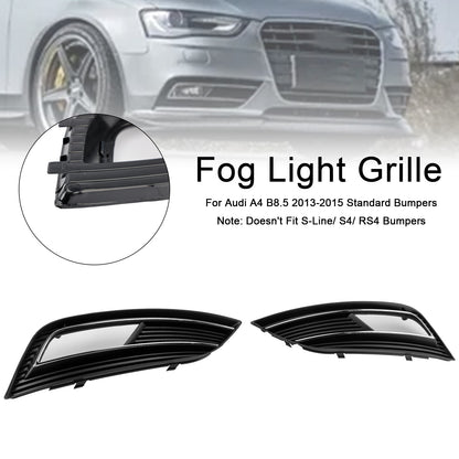 S4 Style Fog Light Cover Grille Fit Audi A4 B8.5 2013-2015 Standard Bumper