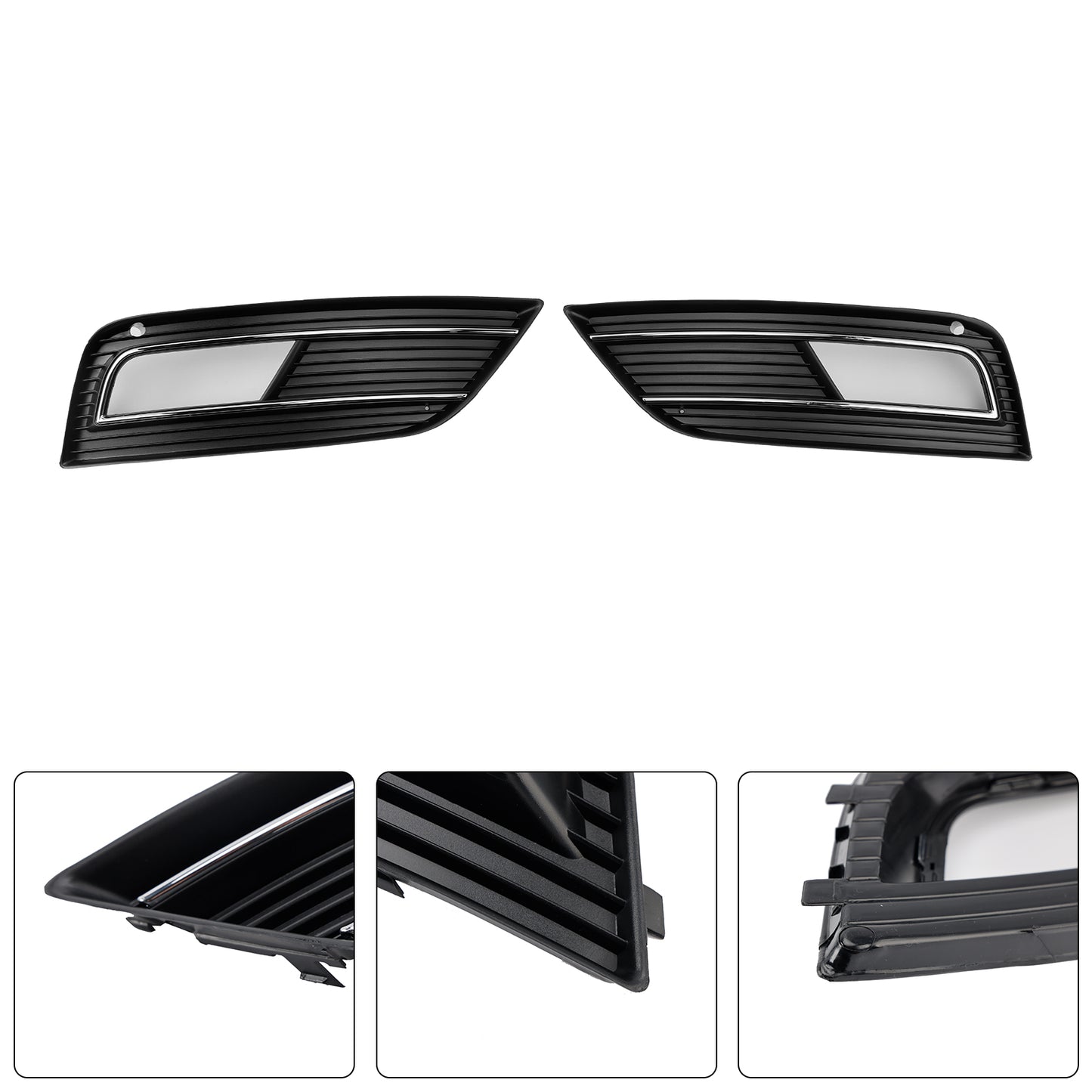 S4 Style Fog Light Cover Grille Fit Audi A4 B8.5 2013-2015 Standard Bumper