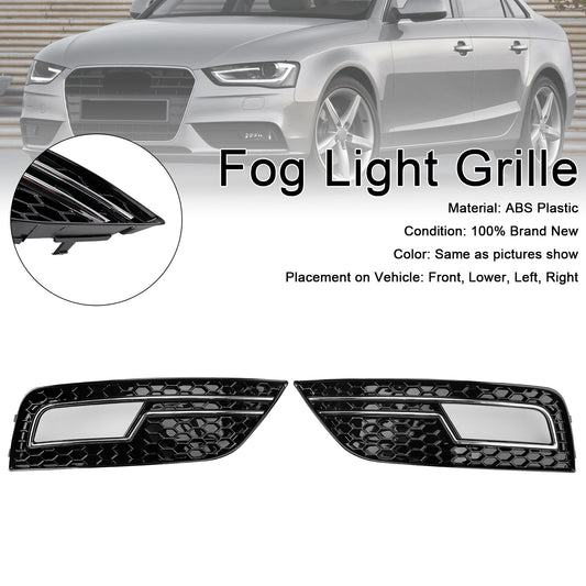 Chrome Fog Light Cover Grille Fit Audi A4 B8.5 2013-2015 Standard Bumper