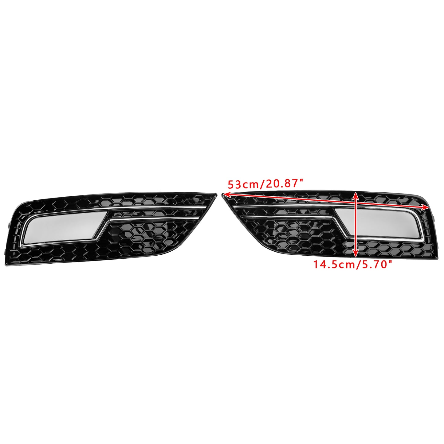 Chrome Fog Light Cover Grille Fit Audi A4 B8.5 2013-2015 Standard Bumper