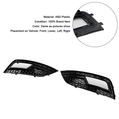 Black Fog Light Cover Grille Fit Audi A4 B8.5 2013-2015 Standard Bumper