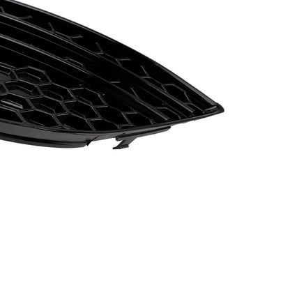 Black Fog Light Cover Grille Fit Audi A4 B8.5 2013-2015 Standard Bumper
