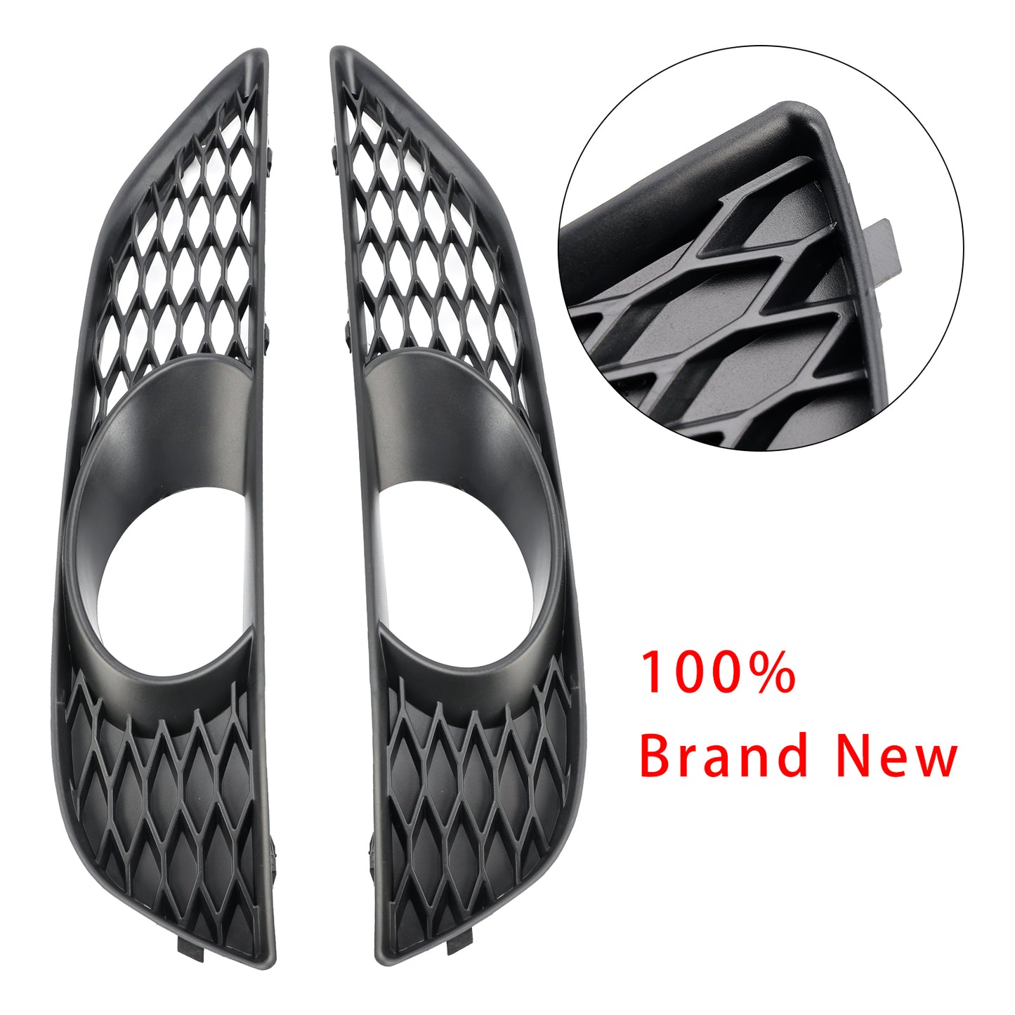 2PCS Front Bumper Fog Light Grill Lamp Cover Fit Audi Q7 Sportback 2010-2015