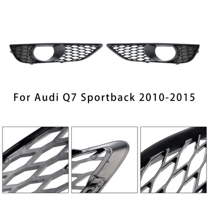 2PCS Front Bumper Fog Light Grill Lamp Cover Fit Audi Q7 Sportback 2010-2015