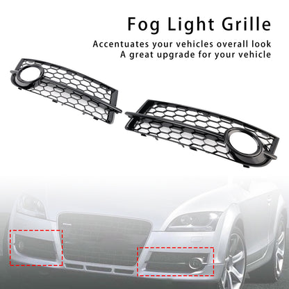 2PCS Fog Light Cover Grille Grill 8J0807682 Fit Audi TT MK2 2007-2010