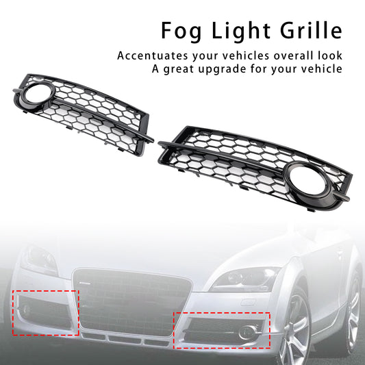 2PCS Fog Light Cover Grille Grill 8J0807682 Fit Audi TT MK2 2007-2010