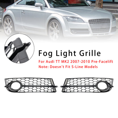 2PCS Fog Light Cover Grille Grill 8J0807682 Fit Audi TT MK2 2007-2010