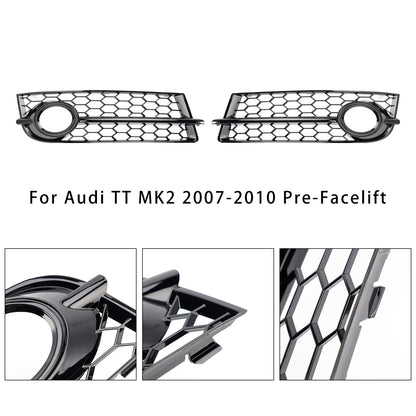 2PCS Fog Light Cover Grille Grill 8J0807682 Fit Audi TT MK2 2007-2010