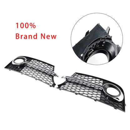 Chrome Front Bumper Fog Light Grille Fit Audi TT MK2 S-Line TTS 2011-14