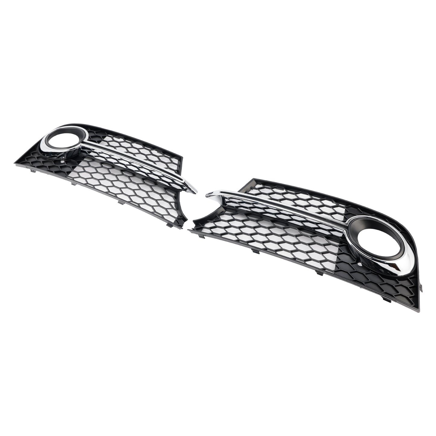 Chrome Front Bumper Fog Light Grille Fit Audi TT MK2 S-Line TTS 2011-14