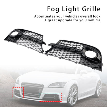 Honeycomb Front Bumper Fog Light Grille Fit Audi TT MK2 S-Line TTS 2011-14