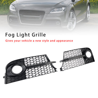 Honeycomb Front Bumper Fog Light Grille Fit Audi TT MK2 S-Line TTS 2011-14