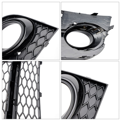 Honeycomb Front Bumper Fog Light Grille Fit Audi TT MK2 S-Line TTS 2011-14