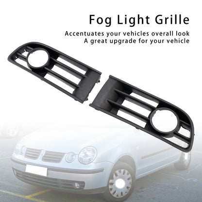 2PCS Front Lower Fog Light Cover Grille Grill Fit VW Polo 2002-2005