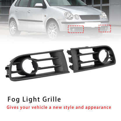 2PCS Front Lower Fog Light Cover Grille Grill Fit VW Polo 2002-2005