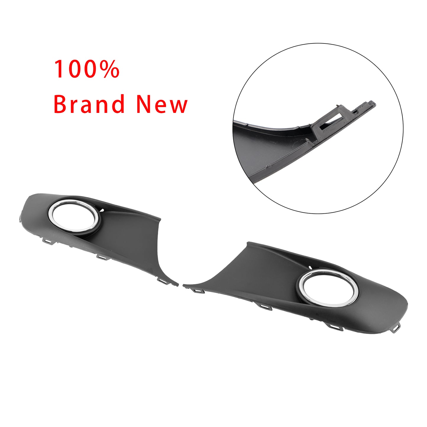 2PCS Bumper Fog Light Lamp Trim Covers Grill Fit VW Caddy Touran 2011-15 Chrome