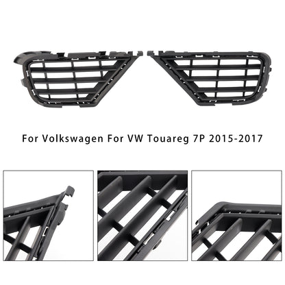 2PCS Front Lower Fog Light Cover Grille Grill Fit VW Touareg 7P 2015-2017