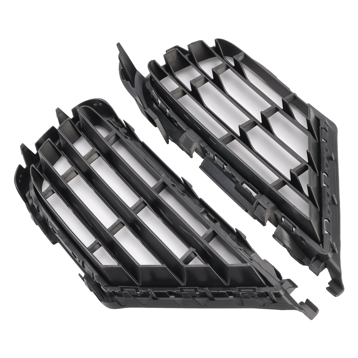 2PCS Front Lower Fog Light Cover Grille Grill Fit VW Touareg 7P 2015-2017