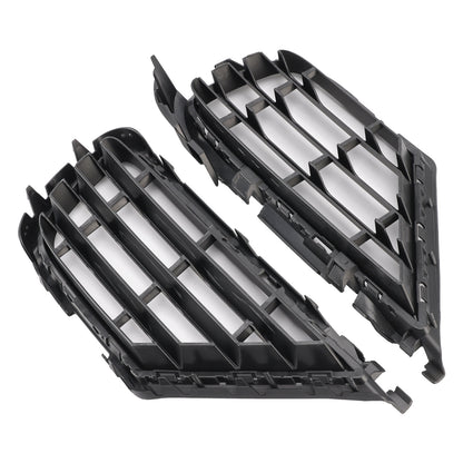 2PCS Front Lower Fog Light Cover Grille Grill Fit VW Touareg 7P 2015-2017