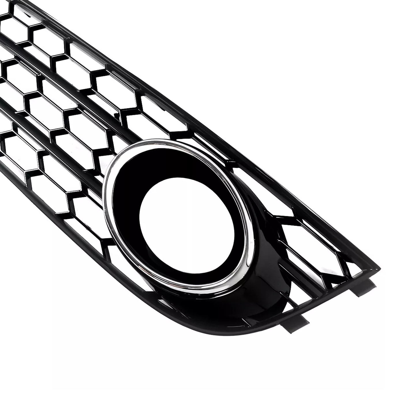 Front Bumper Honeycomb Fog Grille Cover For Audi A4 Allroad B8 2010-2015 Chrome