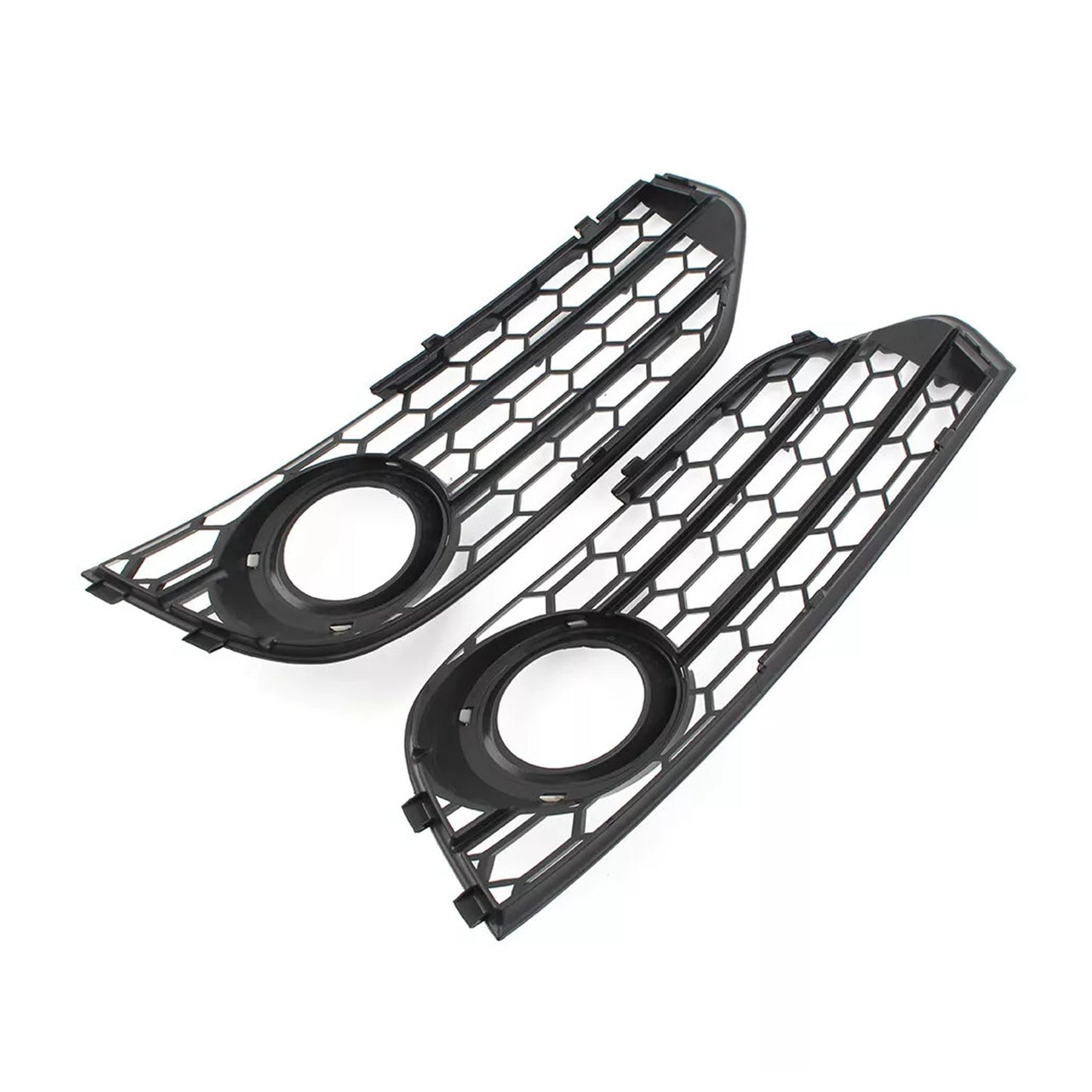 Front Bumper Honeycomb Fog Grille Cover For Audi A4 Allroad B8 2010-2015 Black
