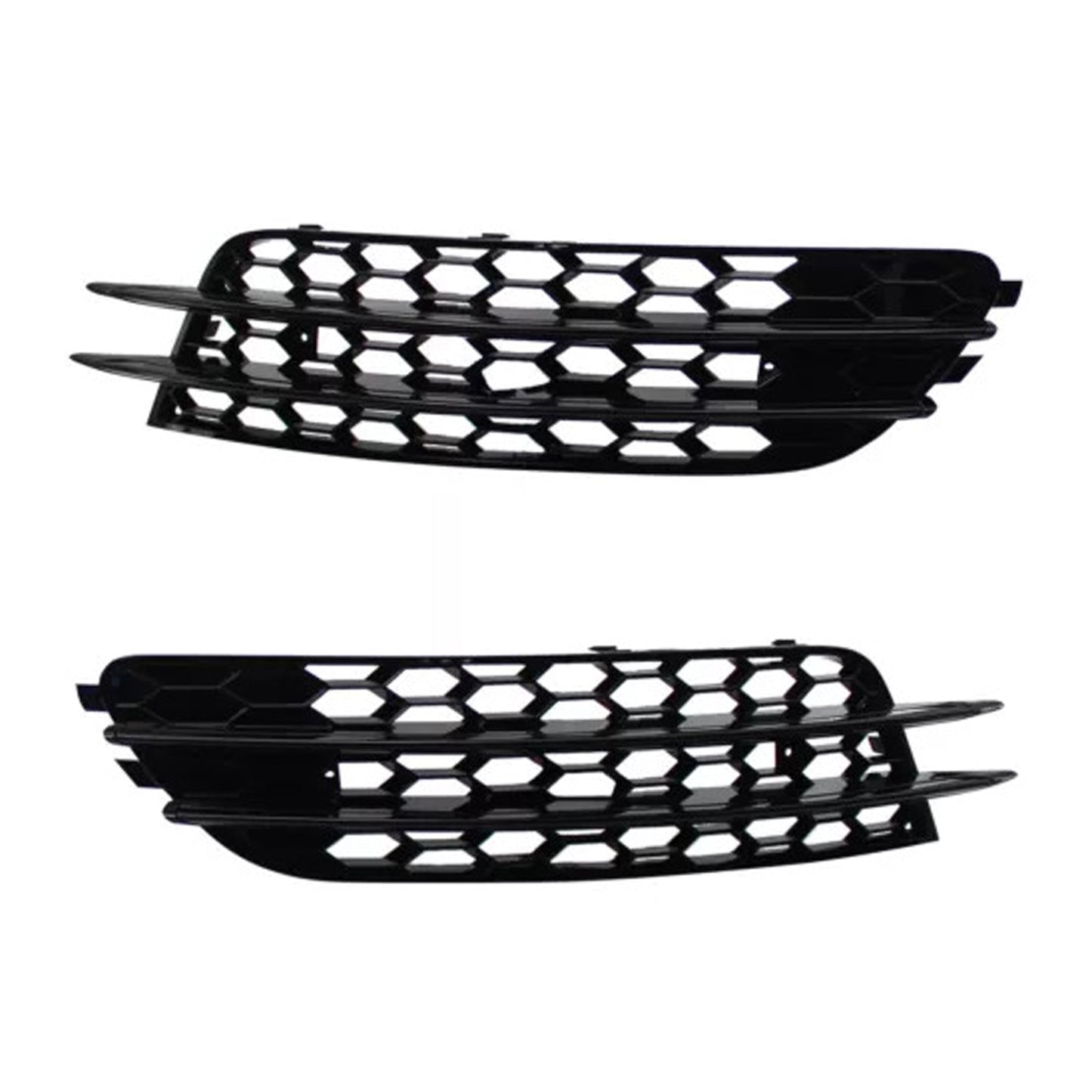 Front Bumper Honeycomb Fog Grille Cover For Audi A4 C7 2012-2015 Black