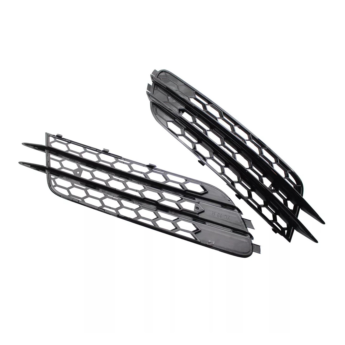 Front Bumper Honeycomb Fog Grille Cover For Audi A4 C7 2012-2015 Black