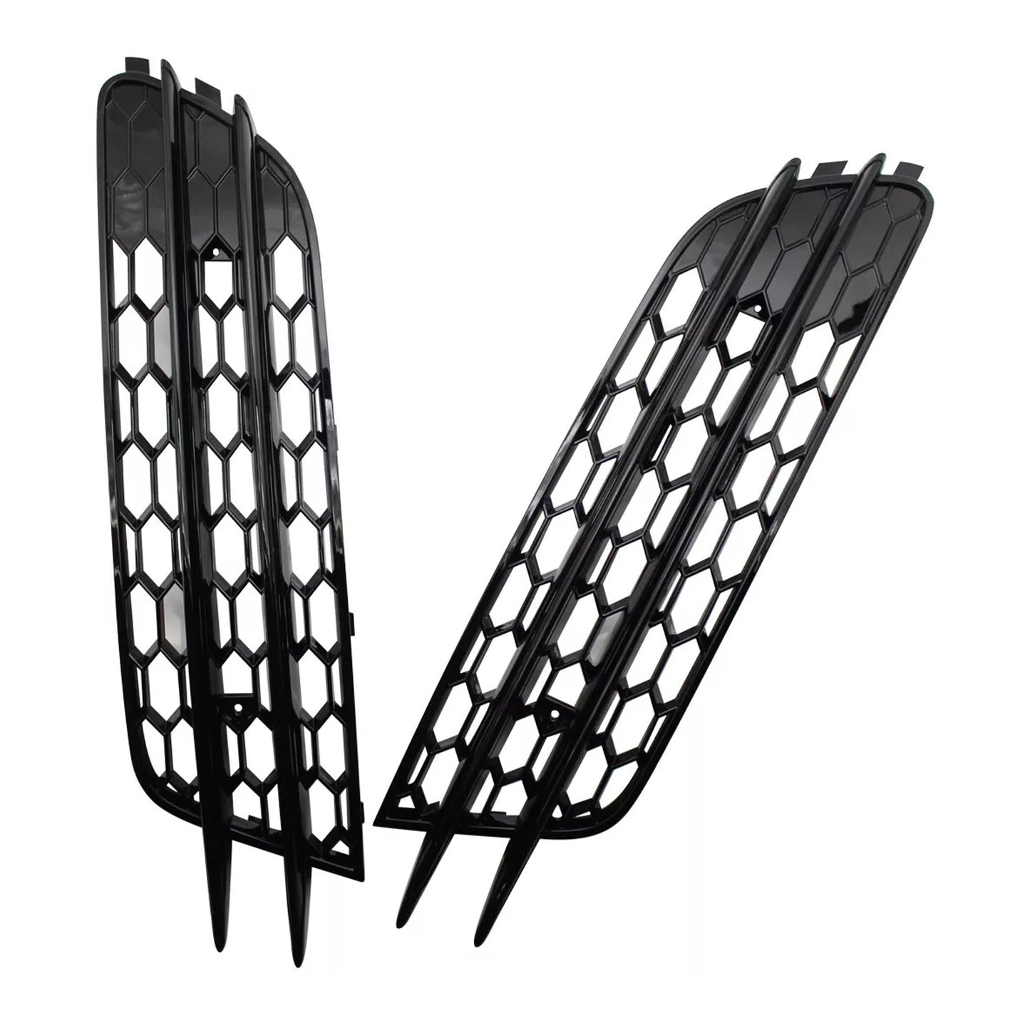Front Bumper Honeycomb Fog Grille Cover For Audi A4 C7 2012-2015 Black