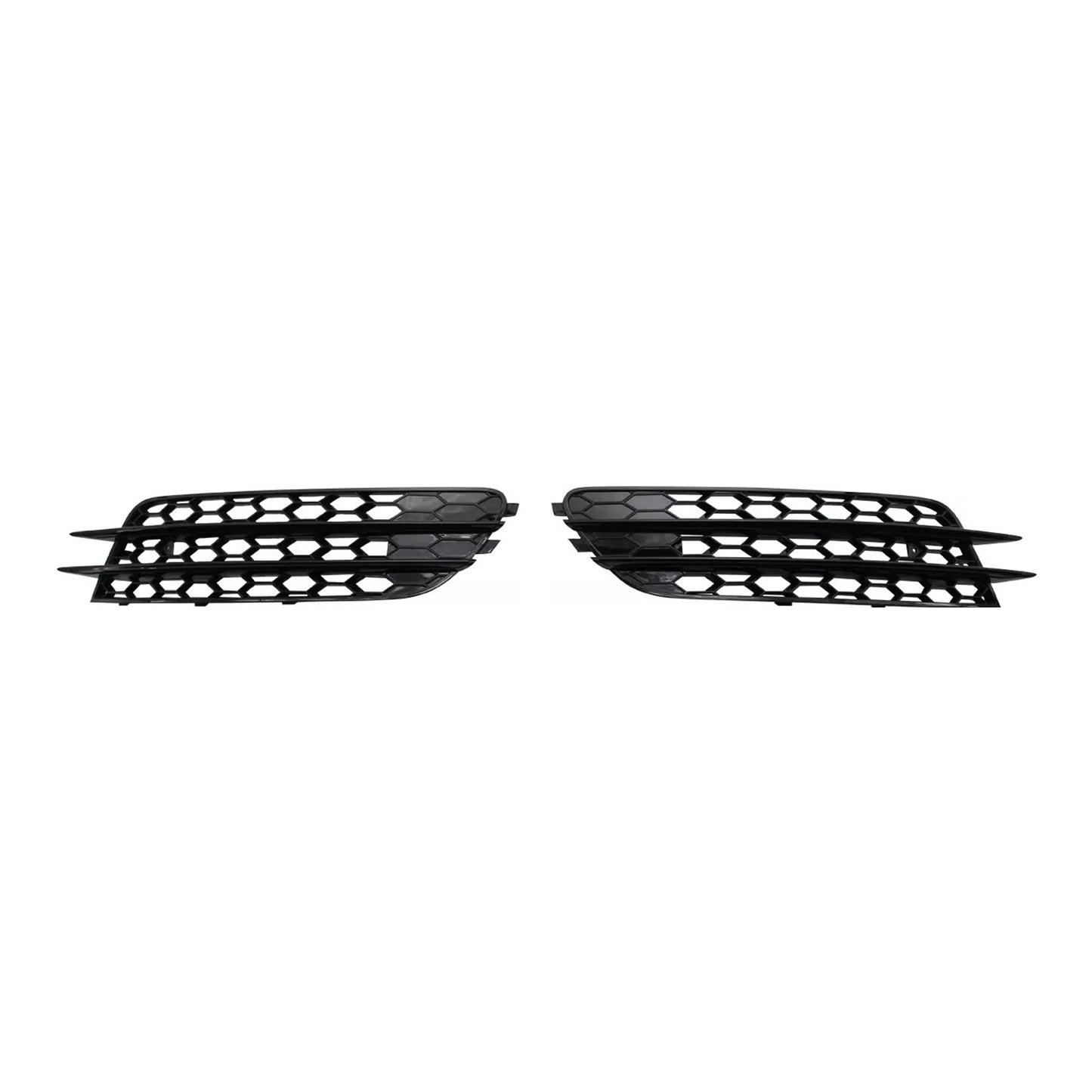 Front Bumper Honeycomb Fog Grille Cover For Audi A4 C7 2012-2015 Black