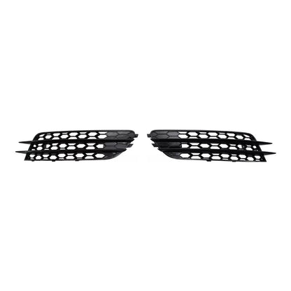 Front Bumper Honeycomb Fog Grille Cover For Audi A4 C7 2012-2015 Black