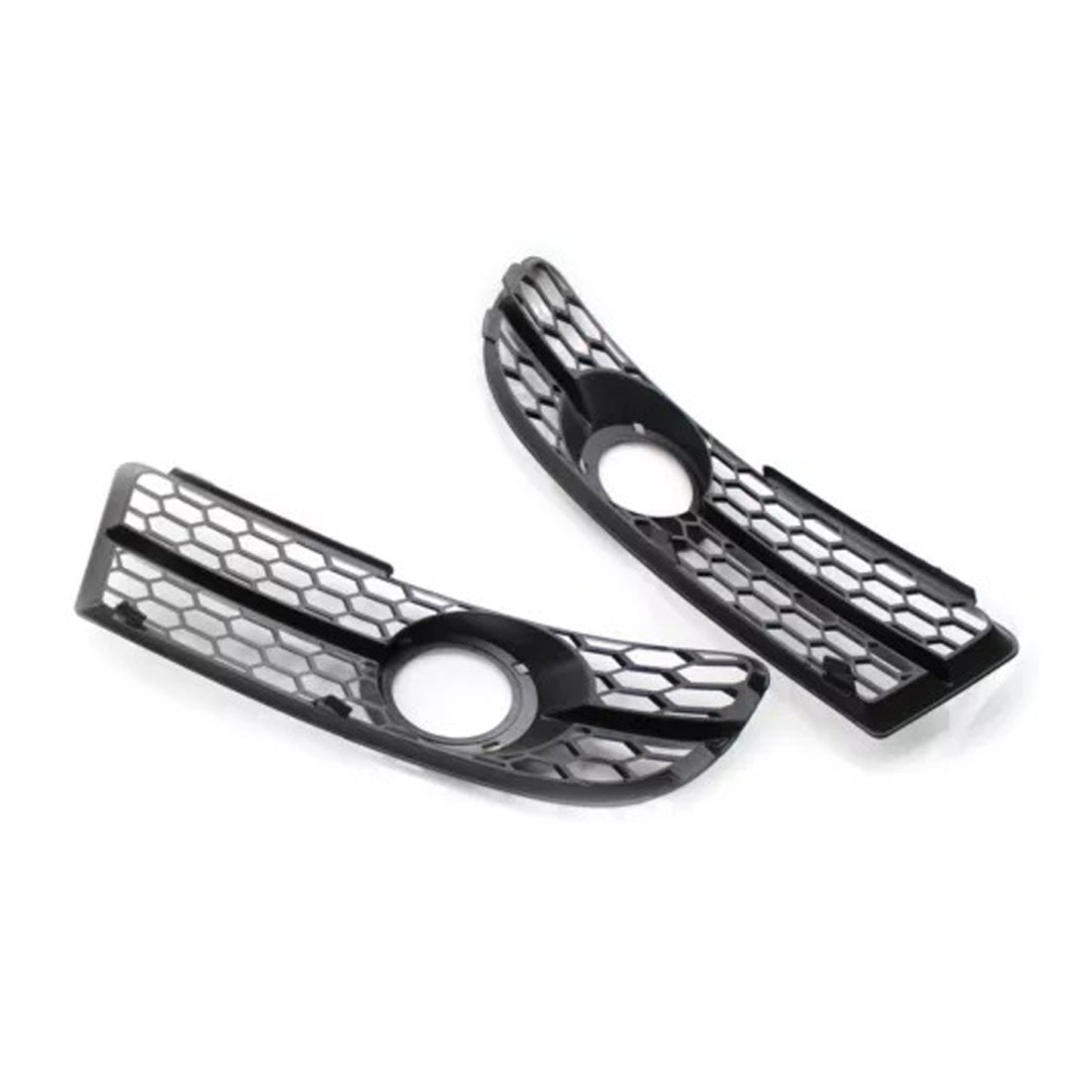 Front Bumper Honeycomb Fog Grille Cover For Audi A4 B7 S-Line S4 2005-2008 Black