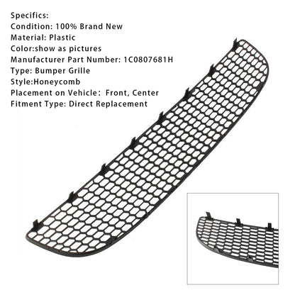 Front Lower Bumper Center Honeycombed Mesh Grille For VW Beetle 2006-2010