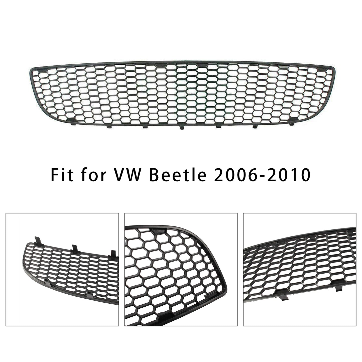 Front Lower Bumper Center Honeycombed Mesh Grille For VW Beetle 2006-2010
