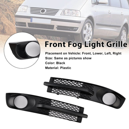 VW Sharan 7M 2000-2010 W/ Foglight Hole Front Bumper Fog Light Grill