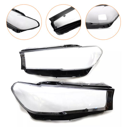 2PCS Headlight Headlamp Lens Cover Shell For BMW 5 SERIES G30 G38 2020-2022