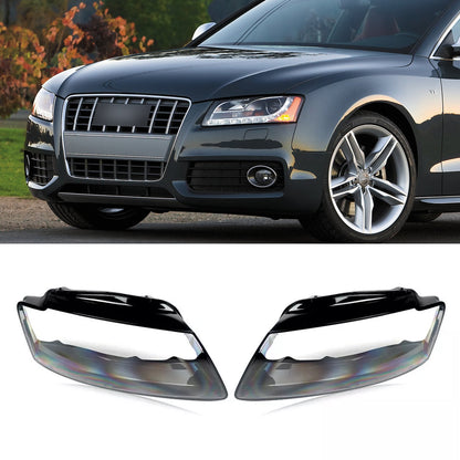 2PCS Headlight Headlamp Lens Cover Shell For Audi A5 S5 RS5 2008-2012